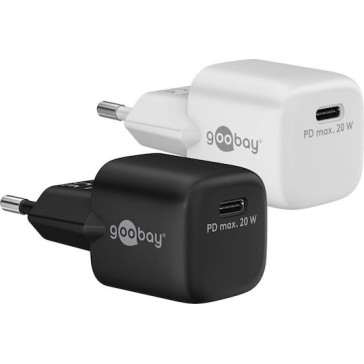 Goobay Φορτιστής Χωρίς Καλώδιο με Θύρα USB-C 20W Power Delivery Μαύρος (65403)