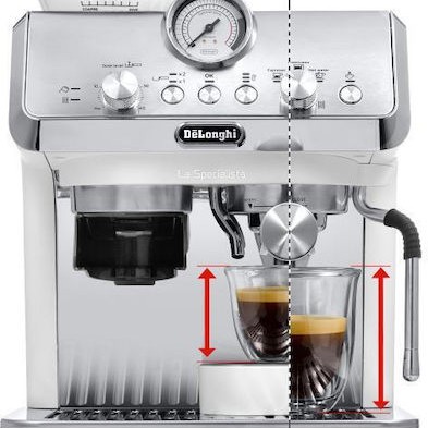 De'Longhi La Specialista Αυτόματη Μηχανή Espresso 1550W Πίεσης 15bar με Μύλο Άλεσης Λευκή