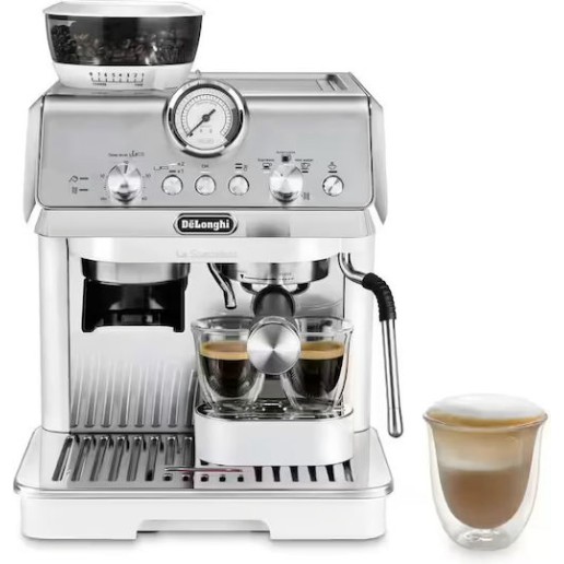 De'Longhi La Specialista Αυτόματη Μηχανή Espresso 1550W Πίεσης 15bar με Μύλο Άλεσης Λευκή