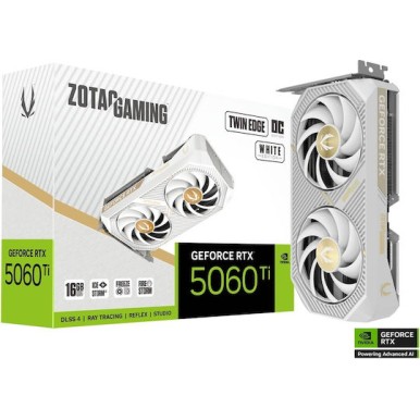 Zotac GeForce RTX 5060 Ti 16GB GDDR7 Twin Edge OC White Κάρτα Γραφικών