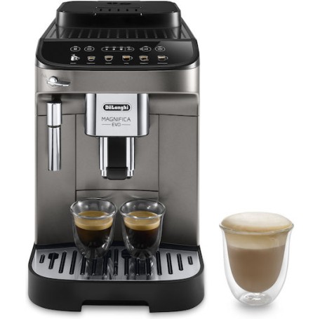 De'Longhi Magnifica Evo Αυτόματη Μηχανή Espresso 1450W Πίεσης 15bar με Μύλο Άλεσης Ασημί