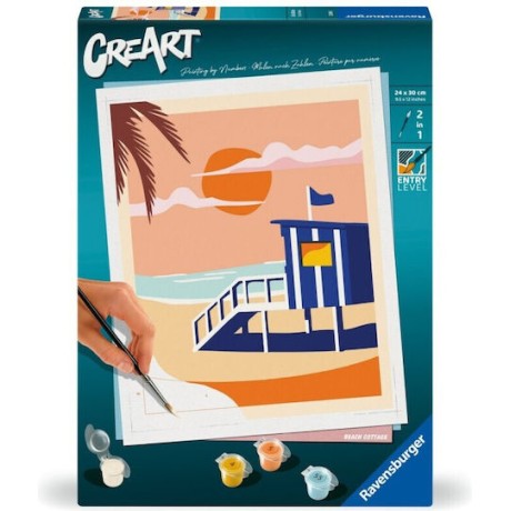 Ravensburger Creart Paint By Numbers Adults Beach Cabin