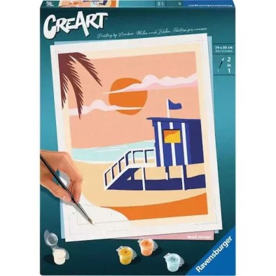 Ravensburger Creart Paint By Numbers Adults Beach Cabin