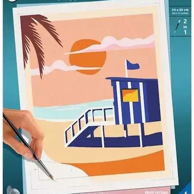 Ravensburger Creart Paint By Numbers Adults Beach Cabin