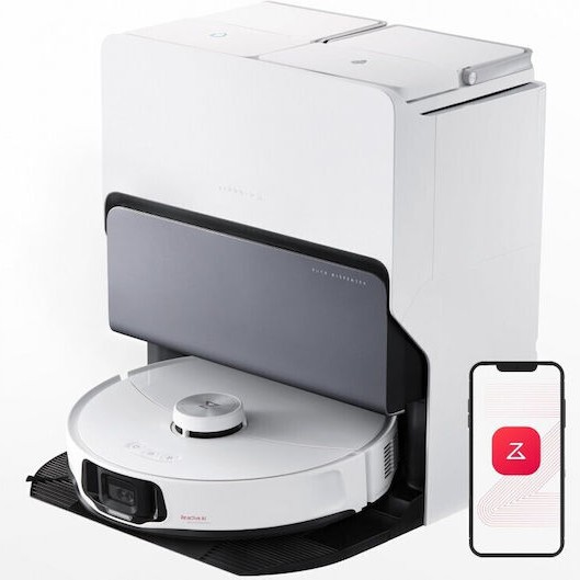 Roborock S8 MaxV Ultra Σκούπα Ρομπότ για Σκούπισμα & Σφουγγάρισμα με Χαρτογράφηση και Wi-Fi Λευκή