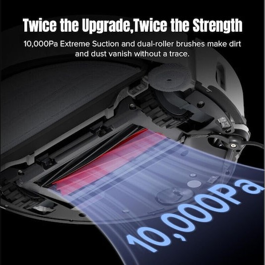 Roborock S8 MaxV Ultra Σκούπα Ρομπότ για Σκούπισμα & Σφουγγάρισμα με Χαρτογράφηση και Wi-Fi Λευκή