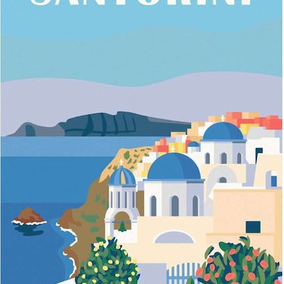 Shades of Santorini Σετ Ζωγραφικής 40x30cm
