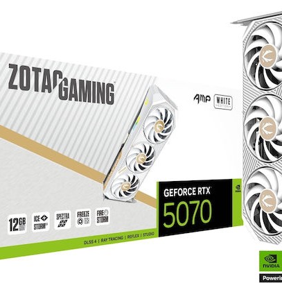 Zotac GeForce RTX 5070 12GB GDDR7 AMP White Edition Κάρτα Γραφικών