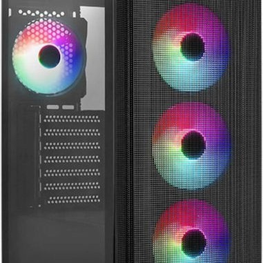 Aerocool Designer Gaming Midi Tower Κουτί Υπολογιστή με RGB Φωτισμό Μαύρο