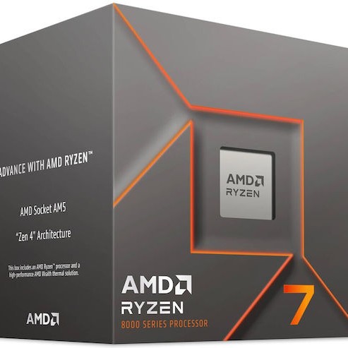 AMD Ryzen 7 8700F 4.1GHz Επεξεργαστής 8 Πυρήνων για Socket AM5 σε Κουτί με Ψύκτρα