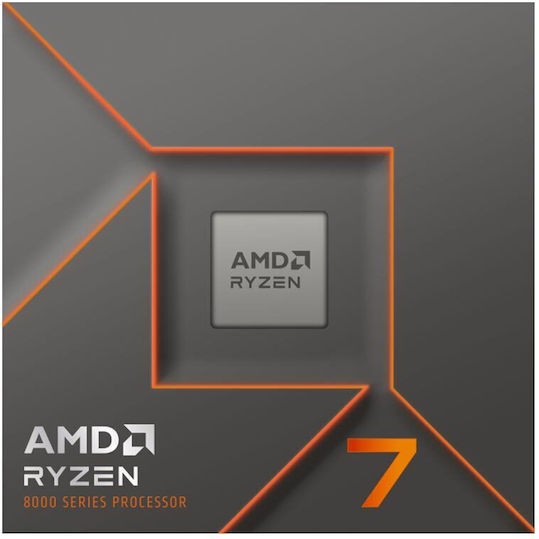 AMD Ryzen 7 8700F 4.1GHz Επεξεργαστής 8 Πυρήνων για Socket AM5 σε Κουτί με Ψύκτρα