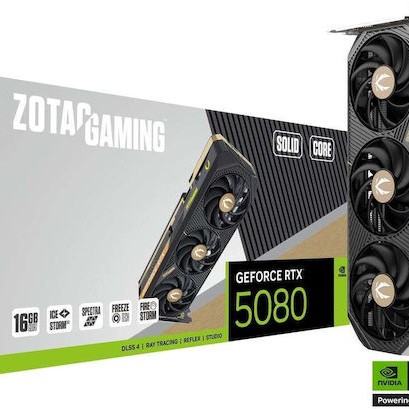 Zotac GeForce RTX 5080 16GB GDDR7 Solid Core Κάρτα Γραφικών