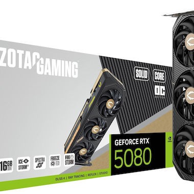 Zotac GeForce RTX 5080 16GB GDDR7 Solid Core OC Κάρτα Γραφικών
