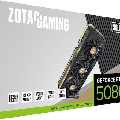 Zotac GeForce RTX 5080 16GB GDDR7 Solid Core OC Κάρτα Γραφικών