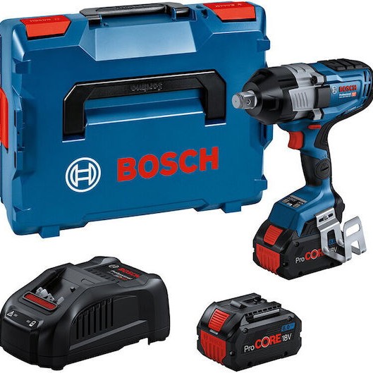 Bosch GDS 18V-1600 HC Professional Brushless Μπουλονόκλειδο Μπαταρίας 18V 2x8Ah με Υποδοχή 3/4