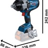 Bosch GDS 18V-1600 HC Professional Brushless Μπουλονόκλειδο Μπαταρίας 18V 2x8Ah με Υποδοχή 3/4