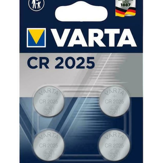 Varta Μπαταρίες Λιθίου Ρολογιών CR2025 4τμχ