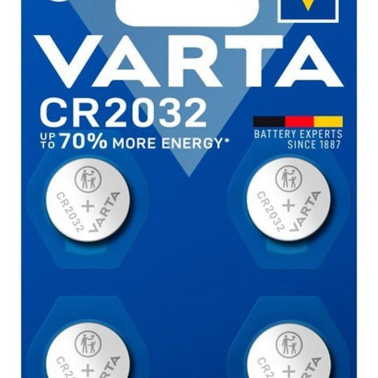 Varta Μπαταρίες Λιθίου Ρολογιών CR2032 4τμχ