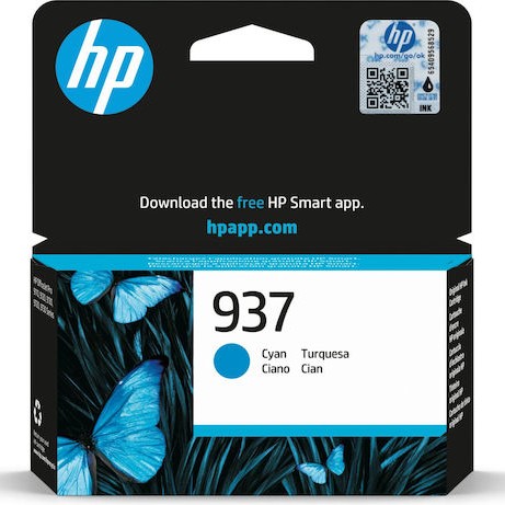 HP 937 Γνήσιο Μελάνι Εκτυπωτή InkJet Κυανό (4S6W2NE)
