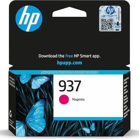 HP 937 Γνήσιο Μελάνι Εκτυπωτή InkJet Ματζέντα (4S6W3NE)