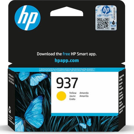 HP 937 Γνήσιο Μελάνι Εκτυπωτή InkJet Κίτρινο (4S6W4NE)