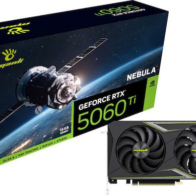 Manli GeForce RTX 5060 Ti 16GB GDDR7 Nebula Κάρτα Γραφικών N772506TIM26500