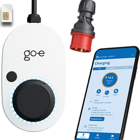 Go-e Gemini flex 2.0 Επιτοίχιος Τριφασικός Σταθμός Φόρτισης 22kW Type 2