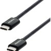 Adata USB 2.0 Cable USB-C male - USB-C 100W Μαύρο 1m CACC-100PN-BK