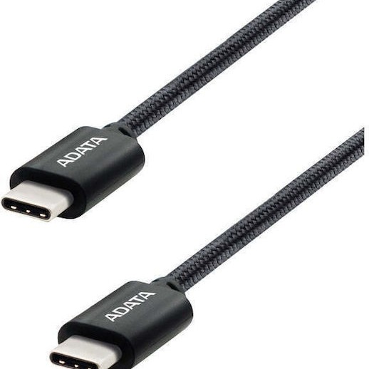Adata USB 2.0 Cable USB-C male - USB-C 100W Μαύρο 1m CACC-100PN-BK