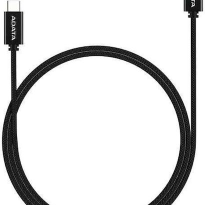 Adata USB 2.0 Cable USB-C male - USB-C 100W Μαύρο 1m CACC-100PN-BK