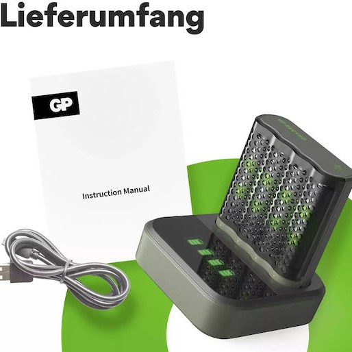 GP Batteries ReCyko M452 Φορτιστής 4 Μπαταριών Ni-MH Μεγέθους AA