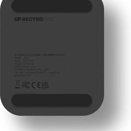 GP Batteries ReCyko Pro P461 USB Φορτιστής 4 Μπαταριών Ni-MH Μεγέθους AA/AAA