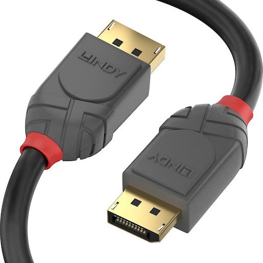 Lindy Cable DisplayPort male - DisplayPort male 7.5m Μαύρο (36485)