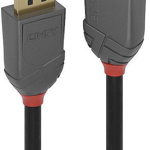 Lindy Cable DisplayPort male - DisplayPort male 7.5m Μαύρο (36485)
