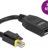 DeLock Μετατροπέας mini DisplayPort male σε DisplayPort female (65978)