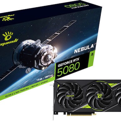 Manli GeForce RTX 5080 16GB GDDR7 Nebula Κάρτα Γραφικών N76550800M36310