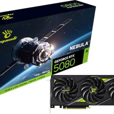 Manli GeForce RTX 5080 16GB GDDR7 Nebula Κάρτα Γραφικών N76550800M36310