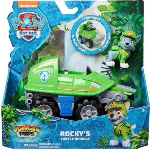 Spin Master Παιχνίδι Μινιατούρα Paw Patrol Jungle Themed Vehicle Rocky