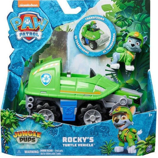 Spin Master Παιχνίδι Μινιατούρα Paw Patrol Jungle Themed Vehicle Rocky