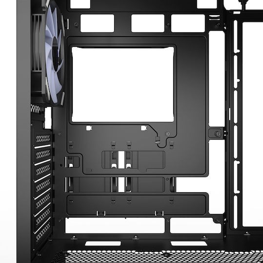 Sharkoon AK2 RGB Gaming Midi Tower Κουτί Υπολογιστή με Πλαϊνό Παράθυρο Μαύρο