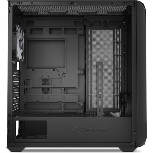 Sharkoon AK2 RGB Gaming Midi Tower Κουτί Υπολογιστή με Πλαϊνό Παράθυρο Μαύρο