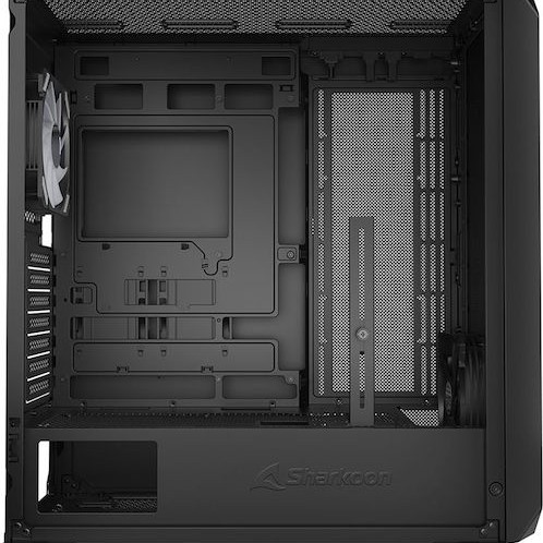 Sharkoon AK2 RGB Gaming Midi Tower Κουτί Υπολογιστή με Πλαϊνό Παράθυρο Μαύρο