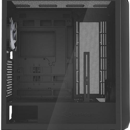 Sharkoon AK2 RGB Gaming Midi Tower Κουτί Υπολογιστή με Πλαϊνό Παράθυρο Μαύρο