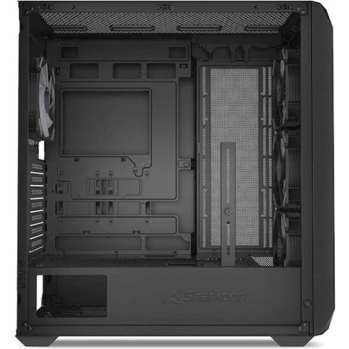 Sharkoon AK3 RGB Gaming Midi Tower Κουτί Υπολογιστή με Πλαϊνό Παράθυρο Μαύρο