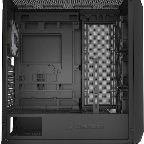 Sharkoon AK3 RGB Gaming Midi Tower Κουτί Υπολογιστή με Πλαϊνό Παράθυρο Μαύρο