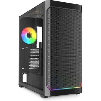 Sharkoon AK4W RGB Strip Gaming Midi Tower Κουτί Υπολογιστή με Πλαϊνό Παράθυρο Μαύρο