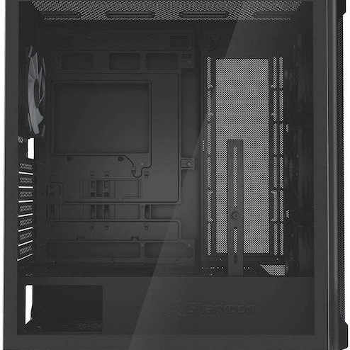 Sharkoon AK4W RGB Strip Gaming Midi Tower Κουτί Υπολογιστή με Πλαϊνό Παράθυρο Μαύρο