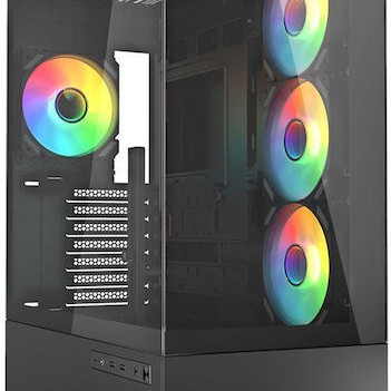 Sharkoon AK6 RGB Midi Tower Κουτί Υπολογιστή Μαύρο