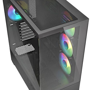 Sharkoon AK6 RGB Midi Tower Κουτί Υπολογιστή Μαύρο