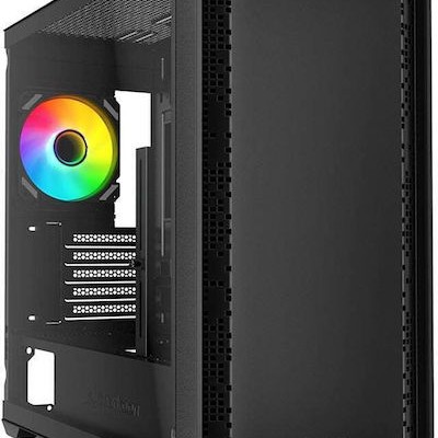 Sharkoon MK2 RGB Gaming Micro Tower Κουτί Υπολογιστή με Πλαϊνό Παράθυρο Μαύρο